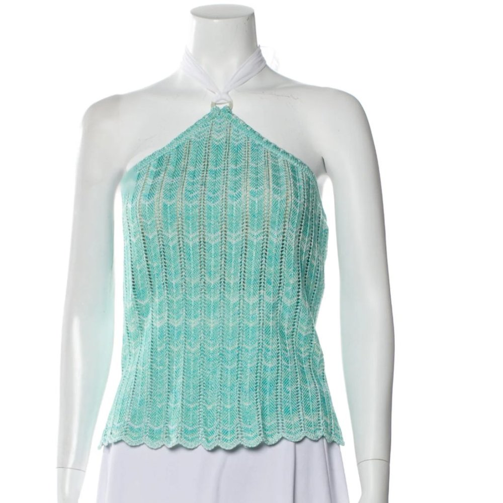 St. John Sport Knit Halterneck Top